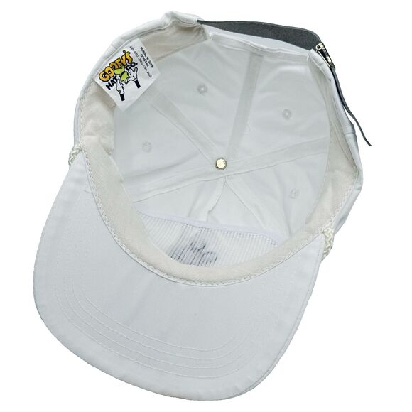 VTG Disney Mickey Mouse Hat Embroidered White Strap Back w Rope Detail Taiwan - Picture 7 of 9